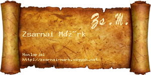 Zsarnai Márk névjegykártya